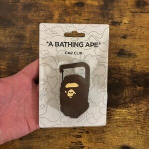NEW A Bathing Ape Bape Brown Ape Face Hat / Labubu Clip